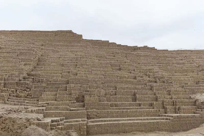 Adobe pyramid of Huaca Pucllana in Miraflores